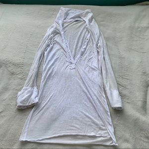 Aude White Burnout Top